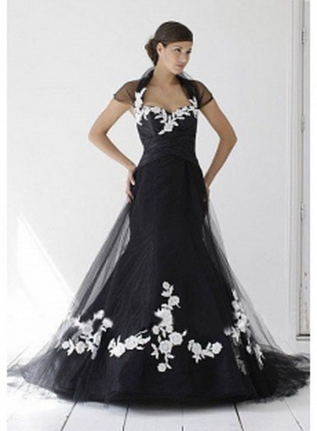 hochzeitskleid-wei-schwarz-78-10 Hochzeitskleid weiß schwarz