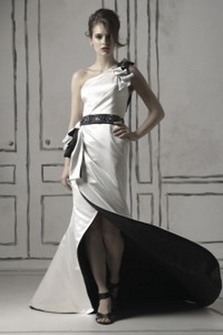 hochzeitskleid-wei-schwarz-78-7 Hochzeitskleid weiß schwarz