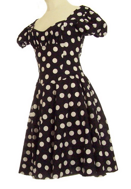 kleid-schwarz-weie-punkte-75-5 Kleid schwarz weiße punkte