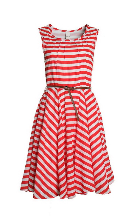 kleid-wei-rot-62 Kleid weiß rot