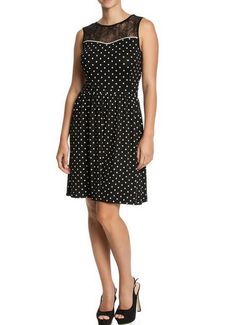 kleid-schwarz-wei-gepunktet-45_6 Kleid schwarz weiß gepunktet