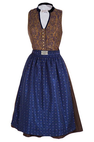 Blau braunes dirndl