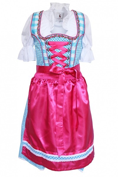 Dirndl pink türkis