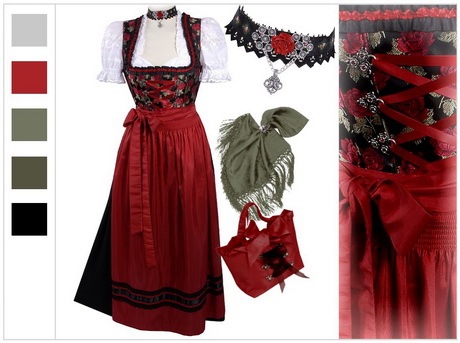 dirndl-lang-schwarz-rot-79 Dirndl lang schwarz rot