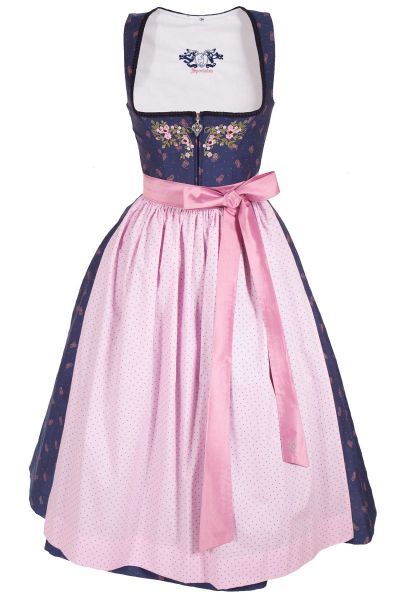 Dirndl kurz blau rosa