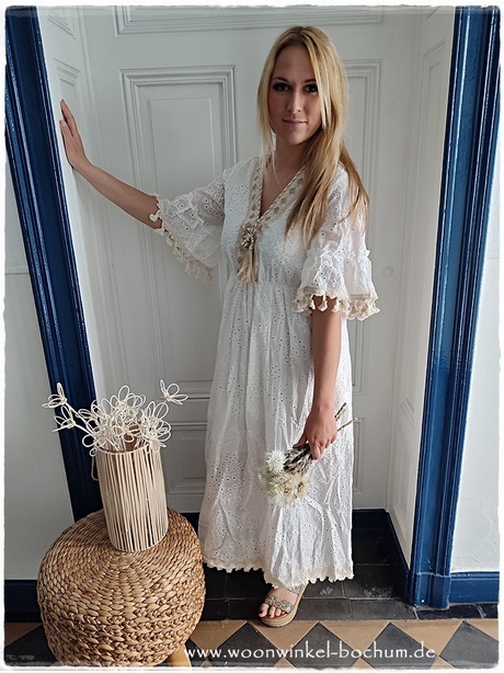 Bohemian kleid weiss