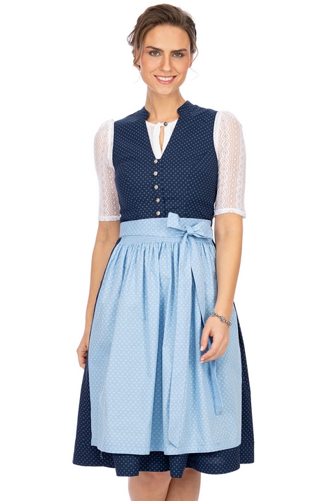 Dirndl dunkelblau midi