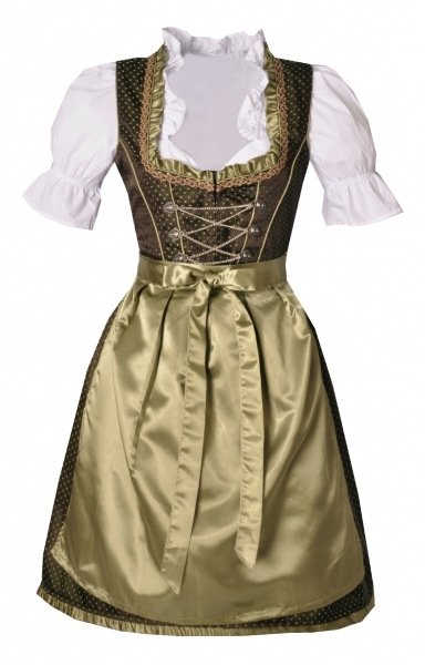 Dirndl grün braun