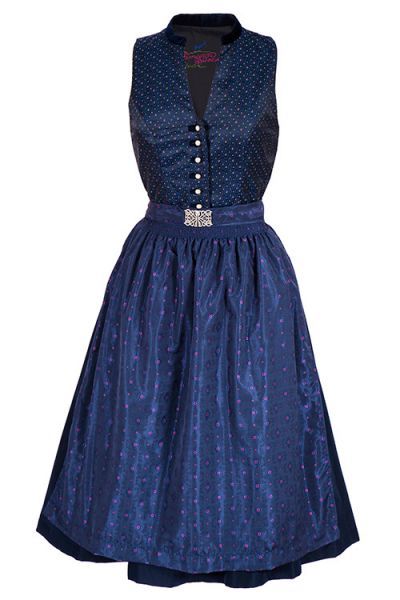 Dirndl modern blau