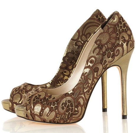 Bronze high heels - Stil und Schönheit