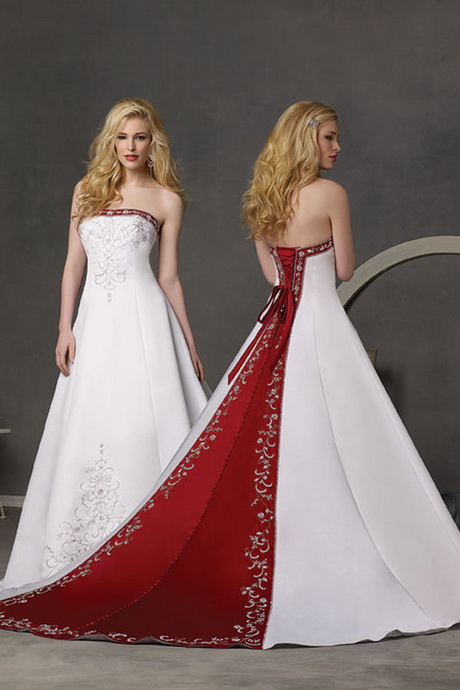 hochzeitskleid-rot-weiss-94 Hochzeitskleid rot weiss