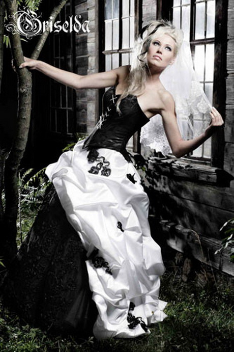 hochzeitskleider-schwarz-wei-40-11 Hochzeitskleider schwarz weiß
