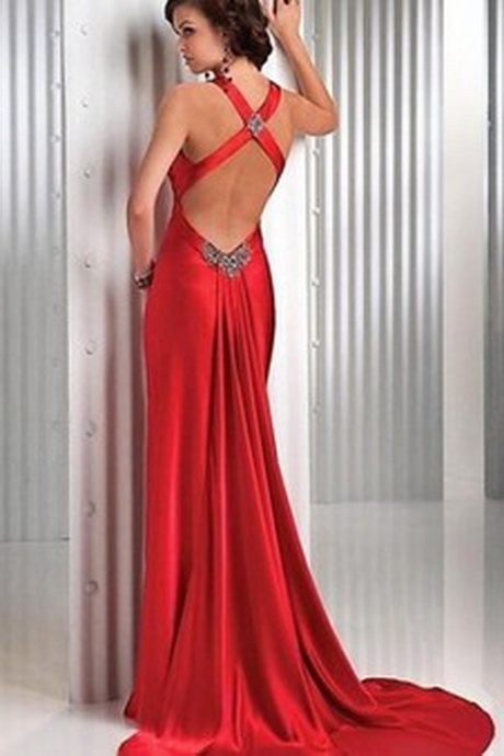 kleid-rot-rckenfrei-69-3 Kleid rot rückenfrei