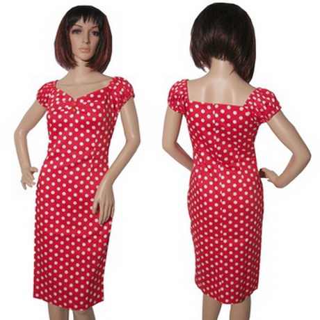 kleid-rot-wei-gepunktet-92-16 Kleid rot weiß gepunktet