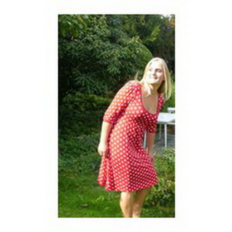 kleid-rot-weie-punkte-51-14 Kleid rot weiße punkte