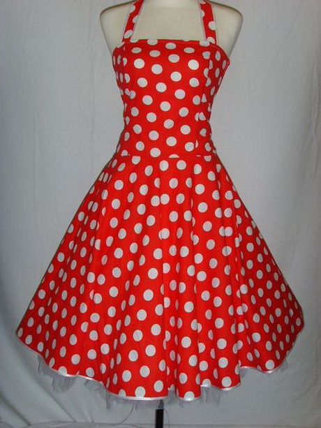 kleid-rot-weie-punkte-51-8 Kleid rot weiße punkte
