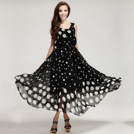 kleid-schwarz-weie-punkte-75-9 Kleid schwarz weiße punkte
