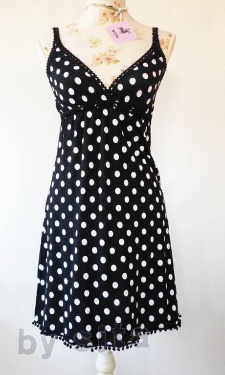 kleid-schwarz-weie-punkte-75 Kleid schwarz weiße punkte