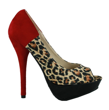 red and black leopard print heels