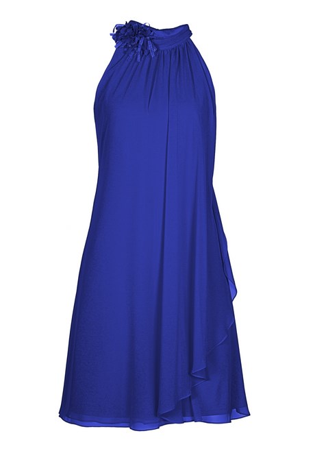 Chiffon kleid royalblau