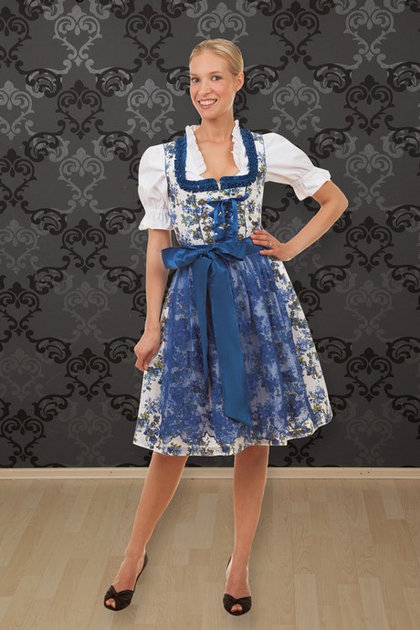 Dirndl blau blumen