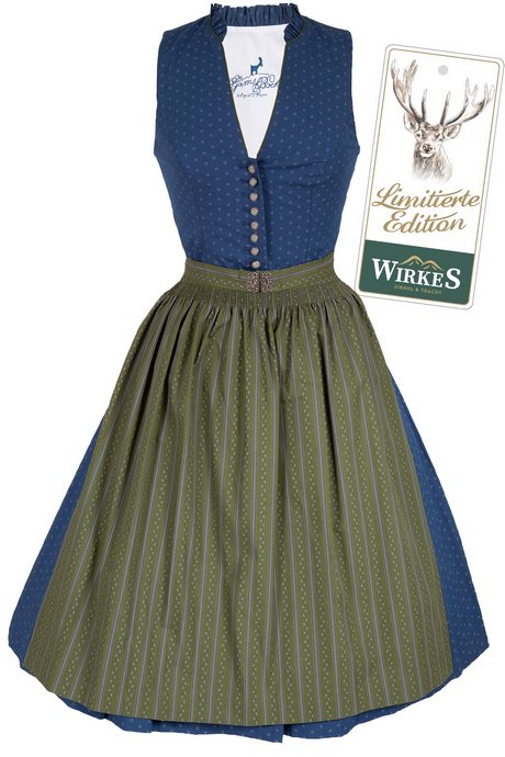 Dirndl blau grün