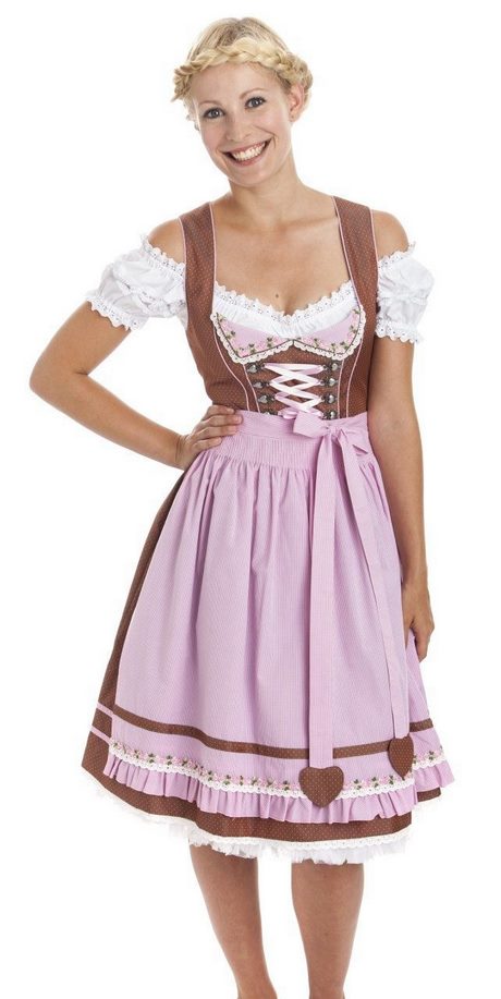 Dirndl rosa braun