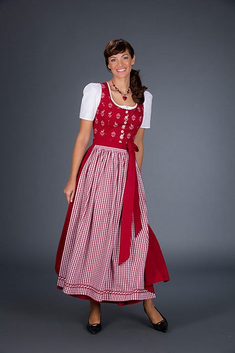 Dirndl rot lang