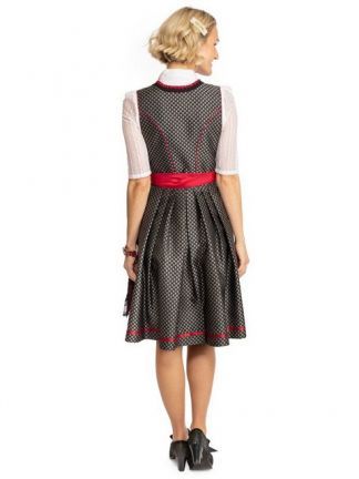 Dirndl schwarz rot midi