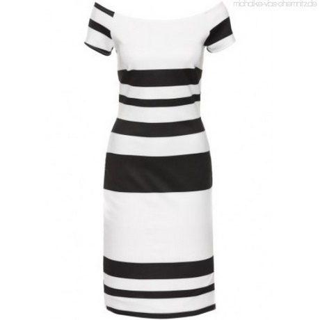 kleid-schwarz-wei-streifen-42_2 Kleid schwarz weiß streifen