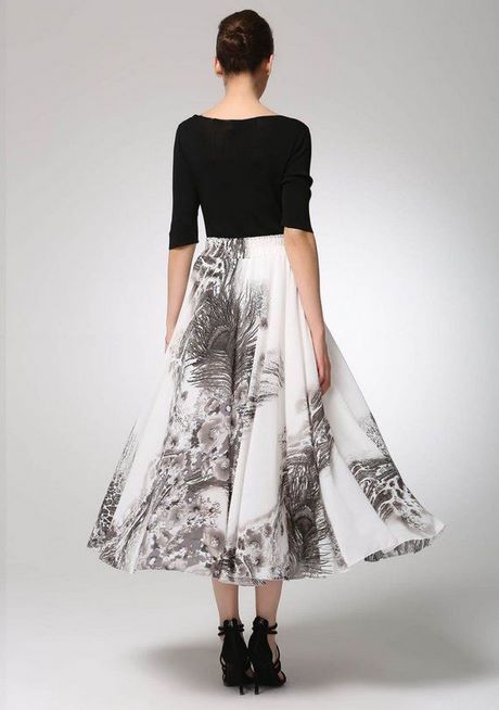 Kunst Und Magie Sommerrock Damen - Langer Baumwollrock 103cm, Luftig Leicht