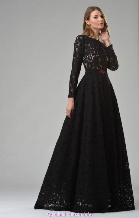 Abendkleid lang schwarz schlicht