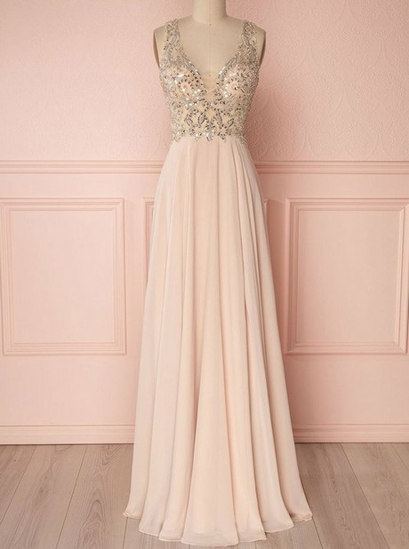 Abendkleid lang v ausschnitt