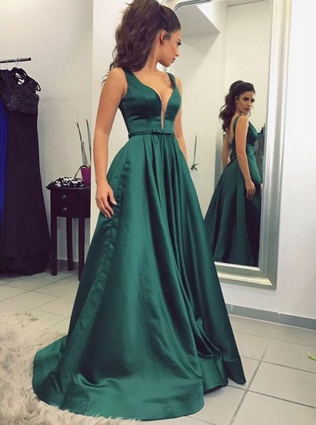 Ballkleid Lang Dunkelgr n Stil Und Sch nheit