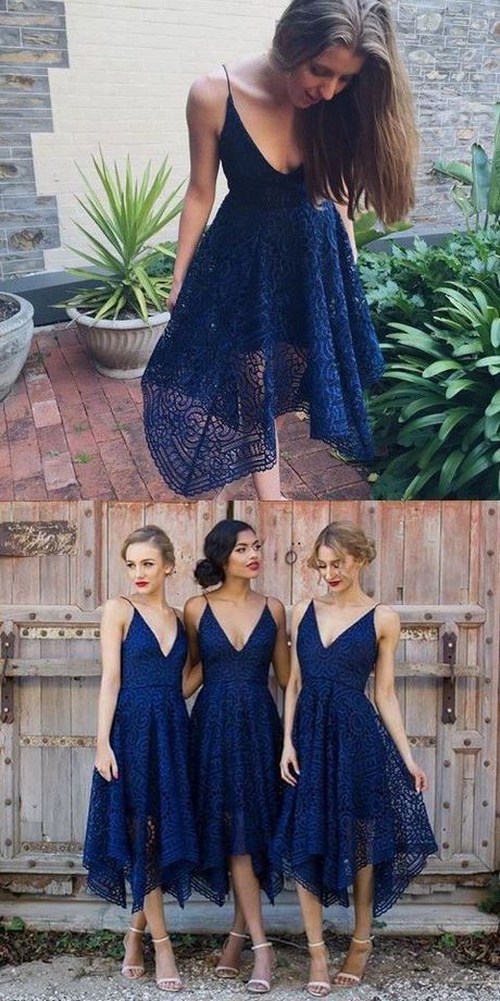 Blaues herbstkleid