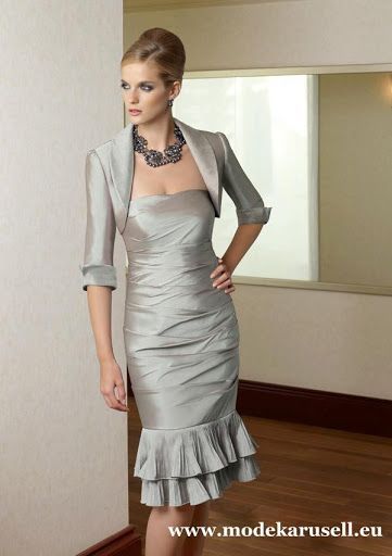 Cocktailkleider grau silber