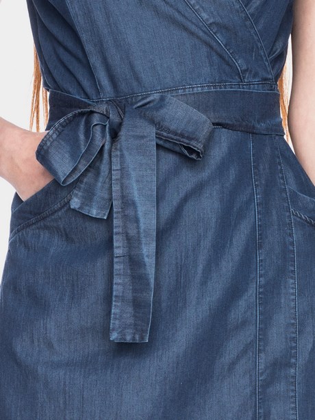 Jeans wickelkleid