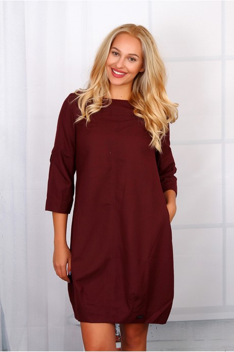 kleid-bordeaux-langarm-68_5 ﻿Kleid bordeaux langarm