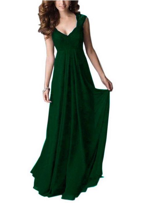 Kleid lang grün chiffon