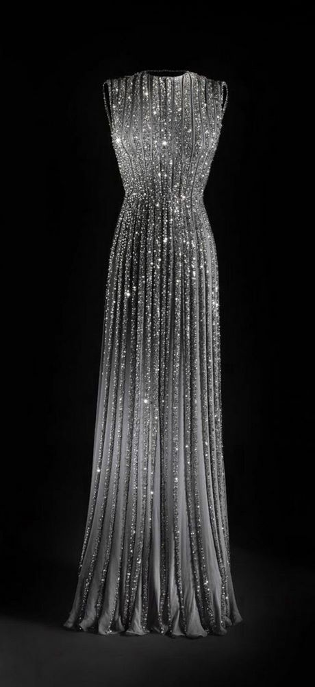 Schwarzes langes kleid mit glitzer