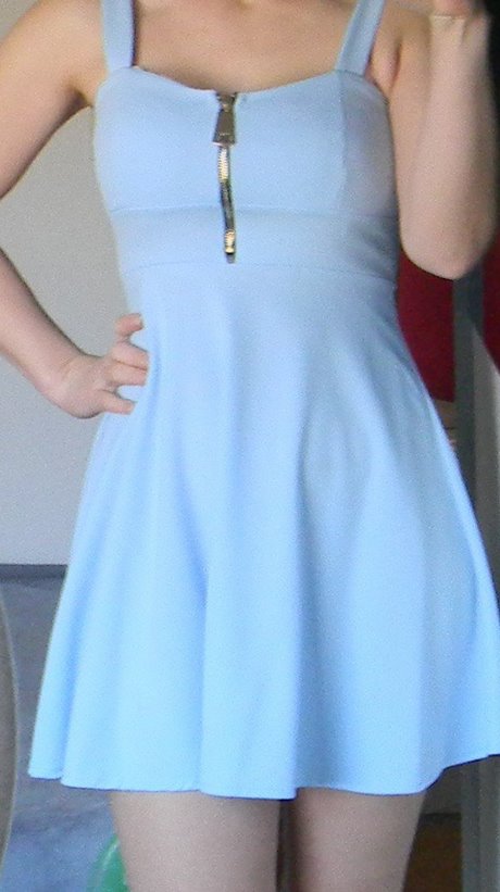 Sommerkleid blau kurz