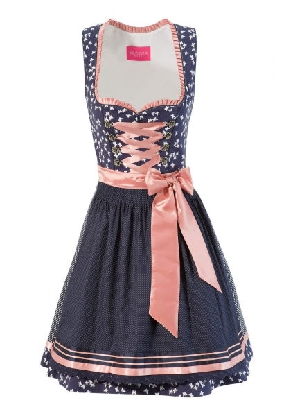 Krüger dirndl blau rosa