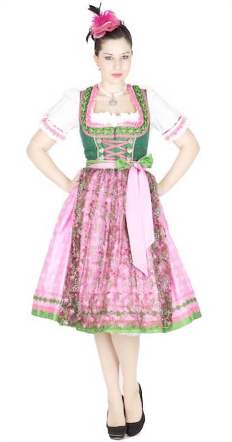 Krüger dirndl pink grün