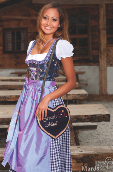 Dirndl blau lila