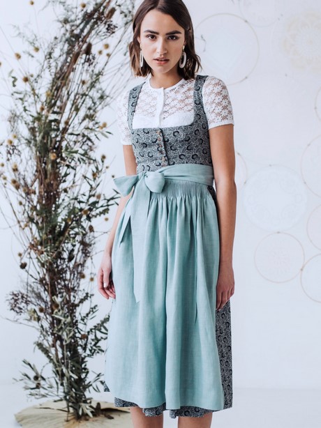 Dirndl grau türkis