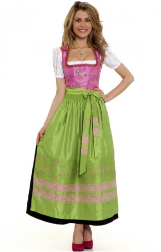 dirndl-gunstig-grun-pink-42 Dirndl günstig grün pink