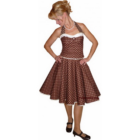 kleid-braun-weie-punkte-46_4 Kleid braun weiße punkte