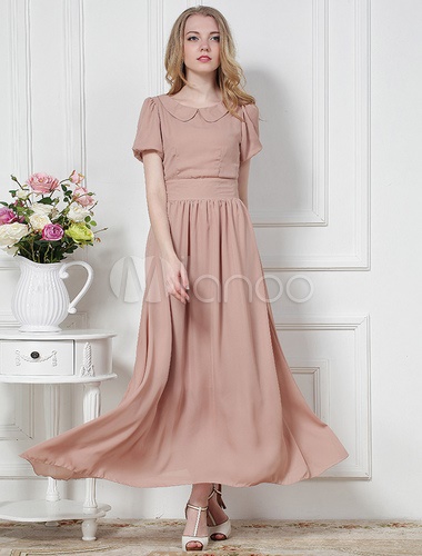 langes-kleid-mit-kurzen-rmeln-53_2 Langes kleid mit kurzen ärmeln