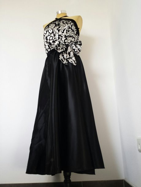 Abendkleid schwarz silber