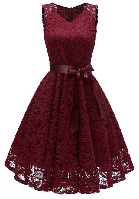 Kleid kurz weinrot